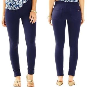 Lilly Pulitzer Mia High Rise Knit Leggings Midnight Navy